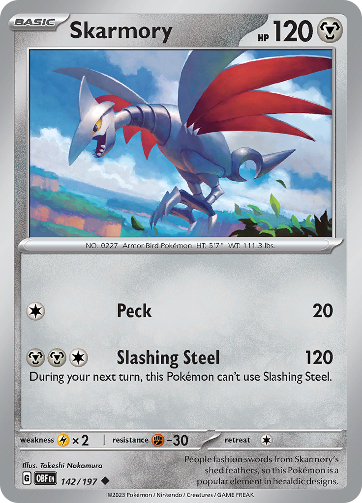 Skarmory (142/197) [Scarlet & Violet: Obsidian Flames] | Enigma On Main