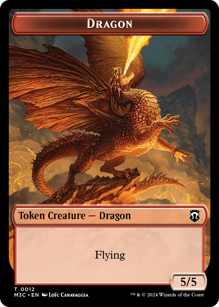 Shapeshifter (0008) (Ripple Foil) // Dragon Double-Sided Token [Modern Horizons 3 Commander Tokens] | Enigma On Main