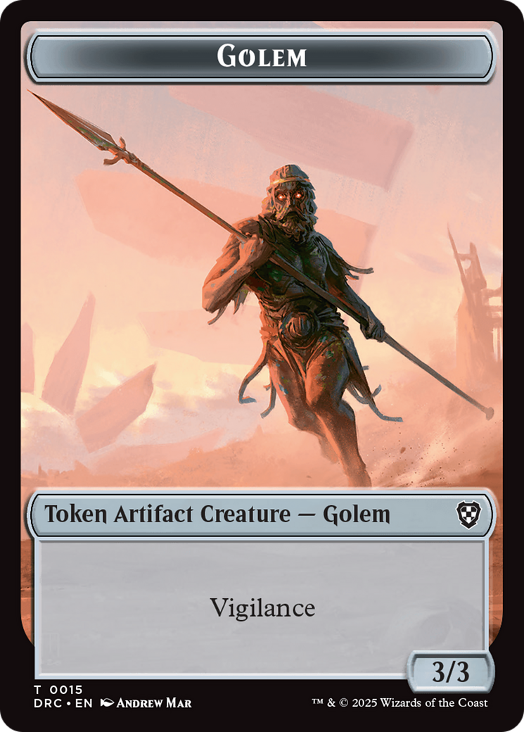 Golem (0014) // Golem (0015) Double-Sided Token [Aetherdrift Tokens] | Enigma On Main
