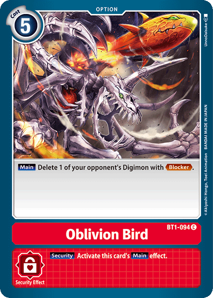 Oblivion Bird [BT1-094] [Release Special Booster Ver.1.0] | Enigma On Main