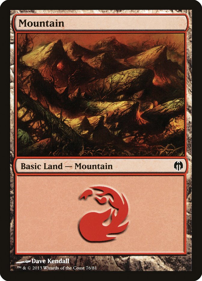 Mountain (76) [Duel Decks: Heroes vs. Monsters] | Enigma On Main