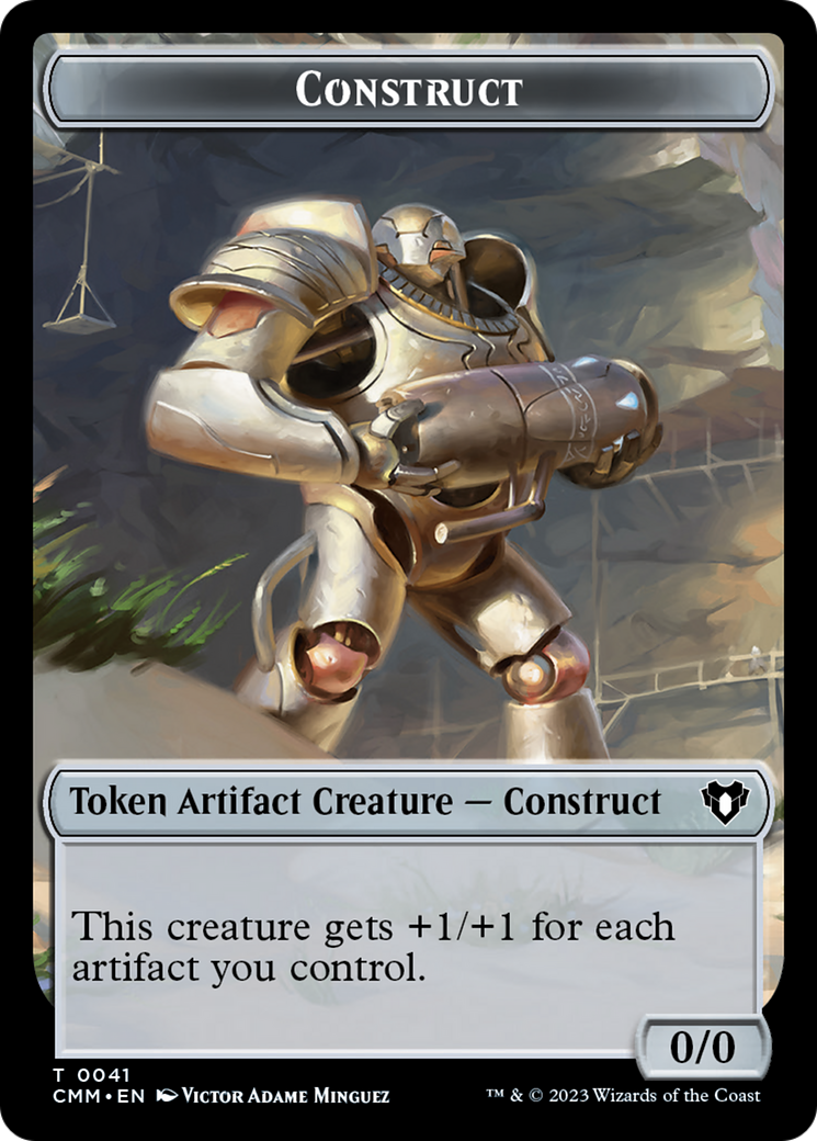 Clue // Construct (0041) Double-Sided Token [Commander Masters Tokens] | Enigma On Main