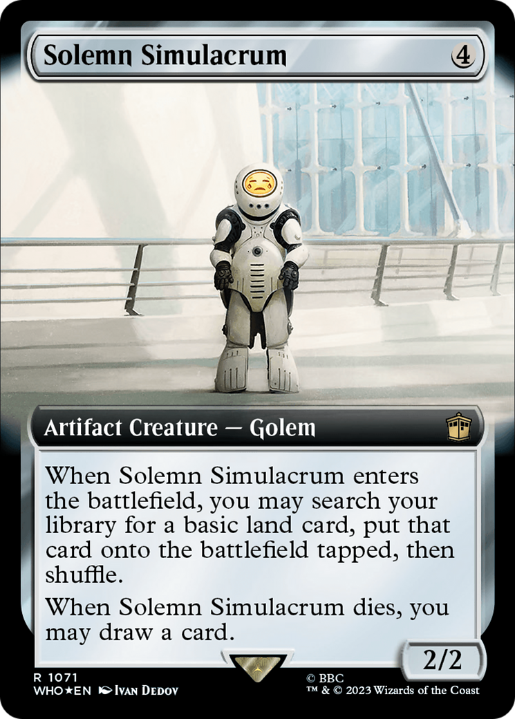 Solemn Simulacrum (Extended Art) (Surge Foil) [Doctor Who] | Enigma On Main