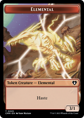 Human Soldier // Elemental (0025) Double-Sided Token [Commander Masters Tokens] | Enigma On Main