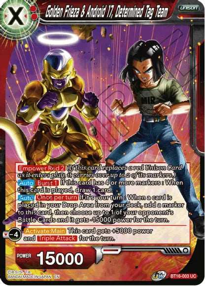 Golden Frieza & Android 17, Determined Tag Team (BT16-003) [Realm of the Gods] | Enigma On Main