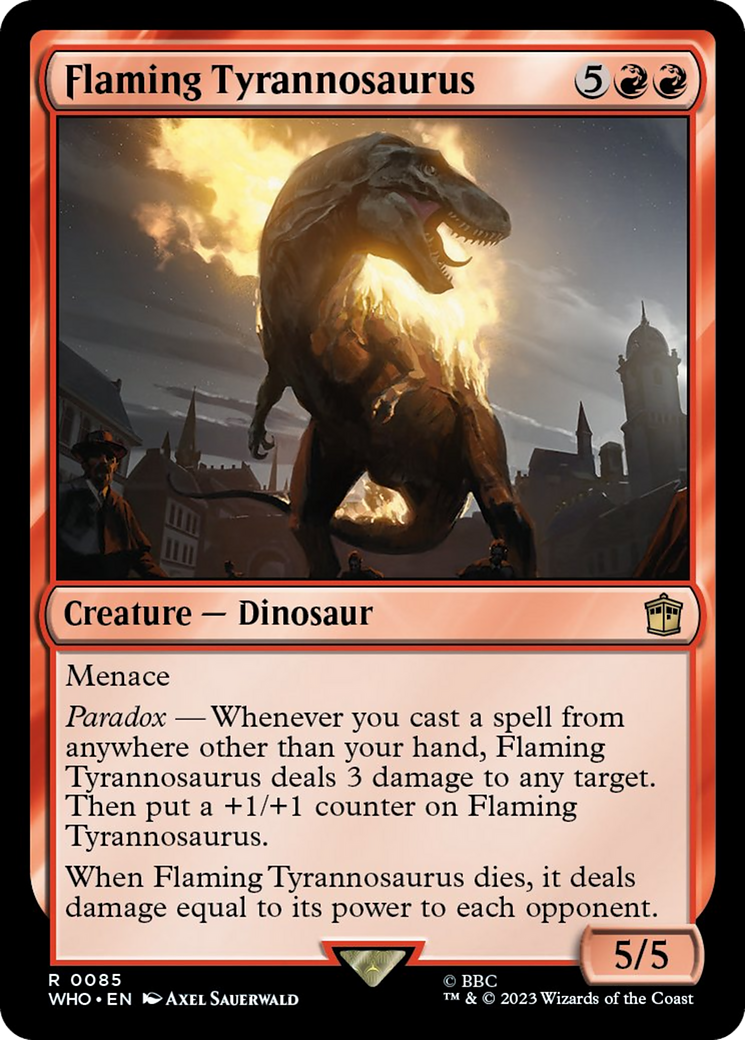 Flaming Tyrannosaurus [Doctor Who] | Enigma On Main