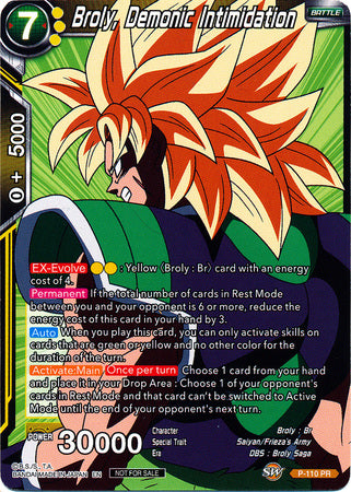 Broly, Demonic Intimidation (Broly Pack Vol. 3) (P-110) [Promotion Cards] | Enigma On Main