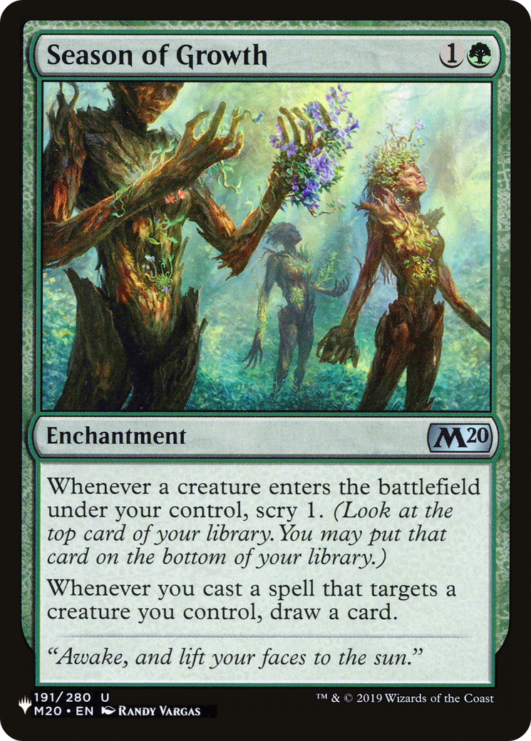 Season of Growth [The List Reprints] | Enigma On Main