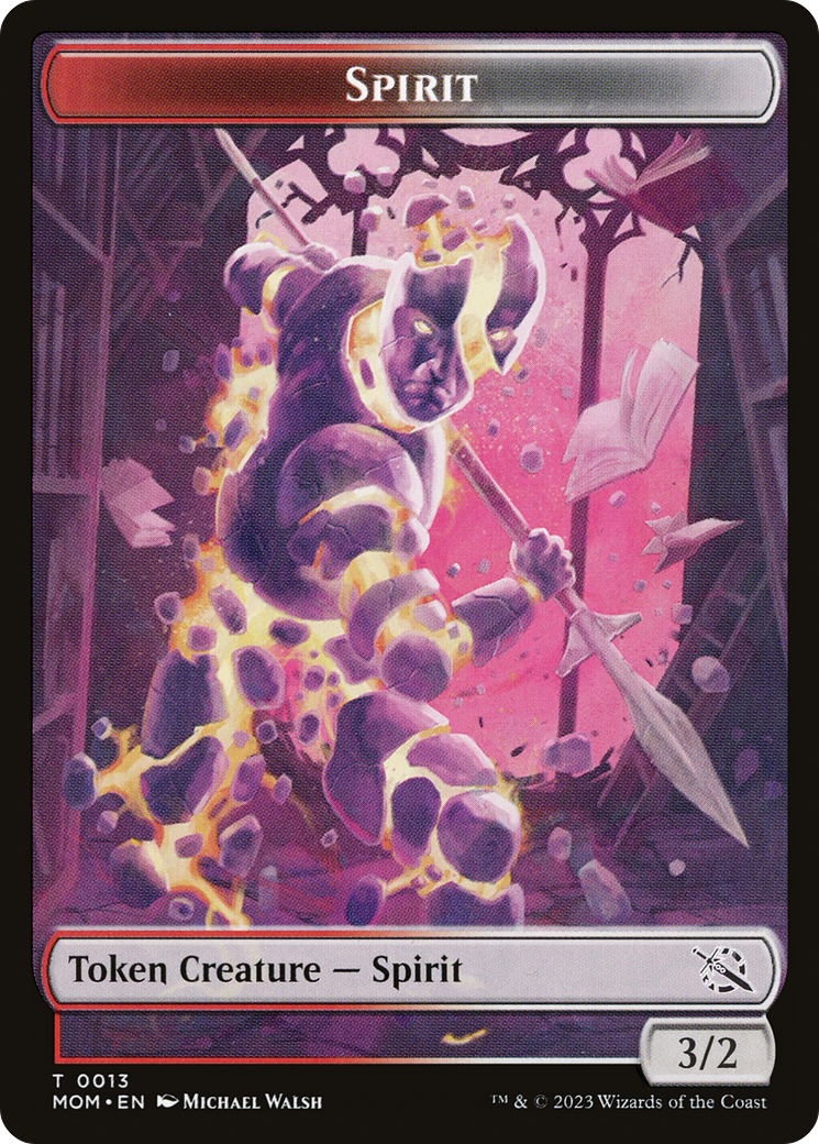 Monk // Spirit (13) Double-Sided Token [March of the Machine Tokens] | Enigma On Main