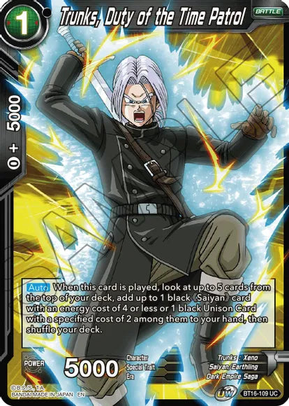 Trunks, Duty of the Time Patrol (BT16-109) [Realm of the Gods] | Enigma On Main