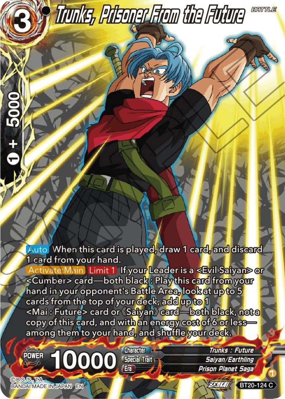 Trunks, Prisoner From the Future (Silver Foil) (BT20-124) [Power Absorbed] | Enigma On Main