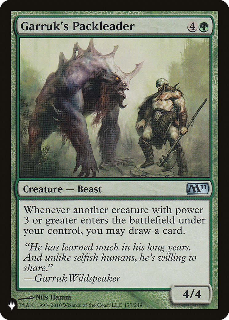 Garruk's Packleader [The List Reprints] | Enigma On Main