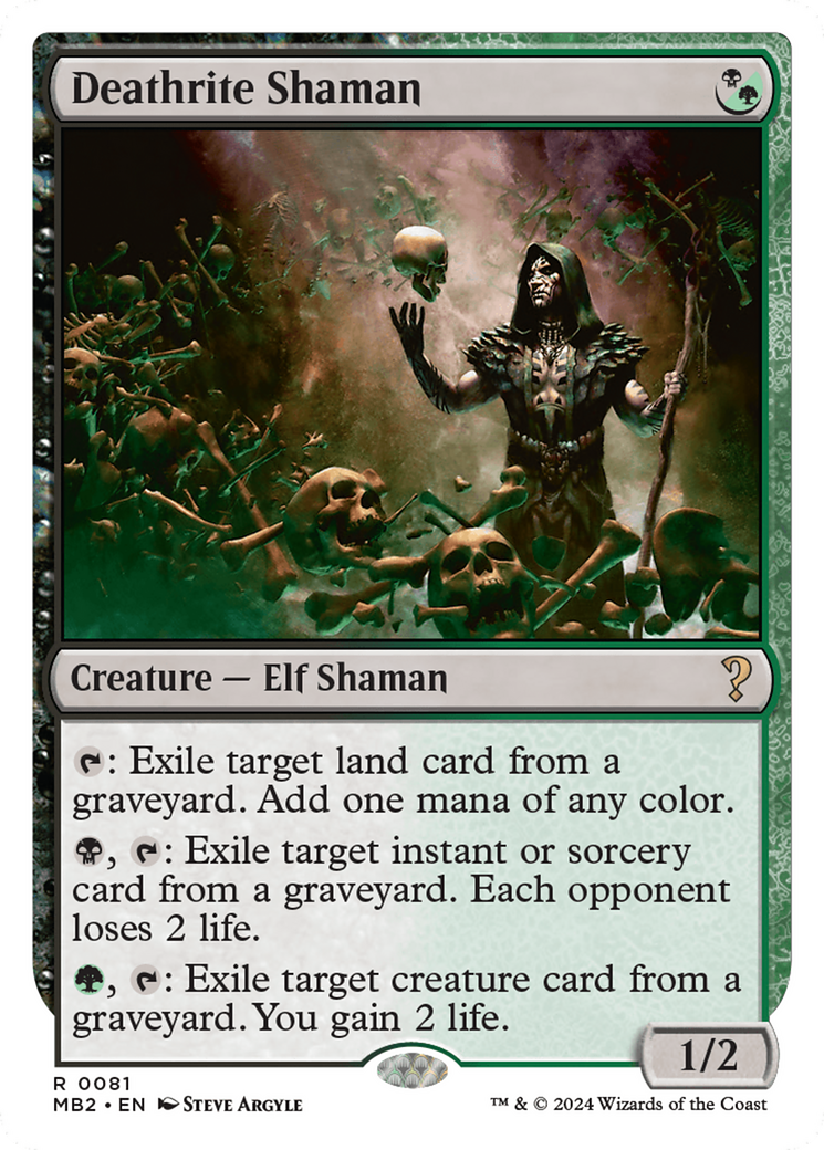 Deathrite Shaman (White Border) [Mystery Booster 2] | Enigma On Main