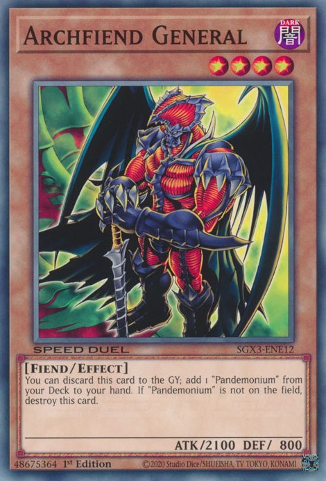 Archfiend General [SGX3-ENE12] Common | Enigma On Main