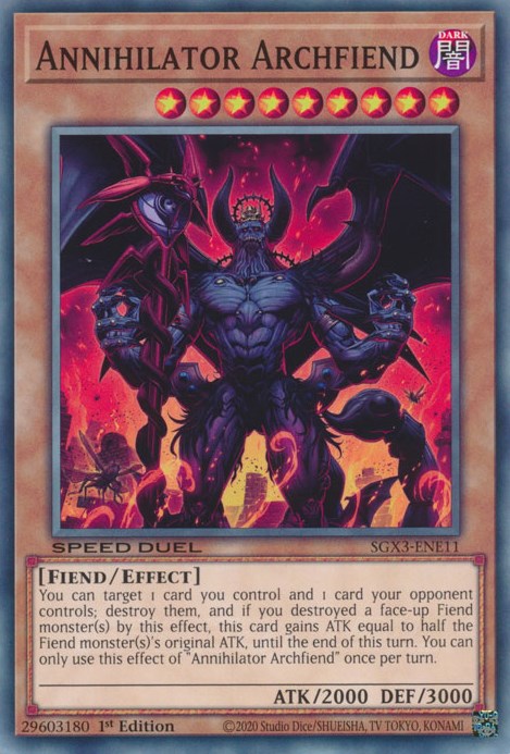 Annihilator Archfiend [SGX3-ENE11] Common | Enigma On Main