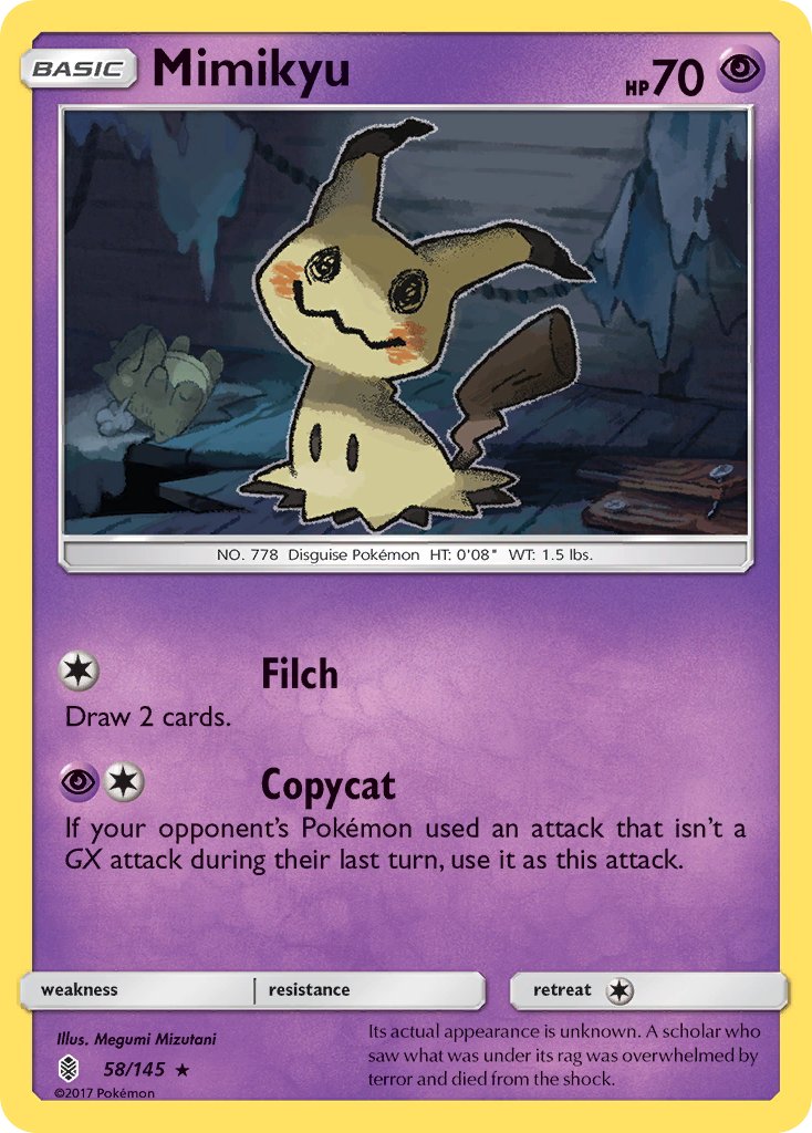 Mimikyu (58/145) (Theme Deck Exclusive) [Sun & Moon: Guardians Rising] | Enigma On Main