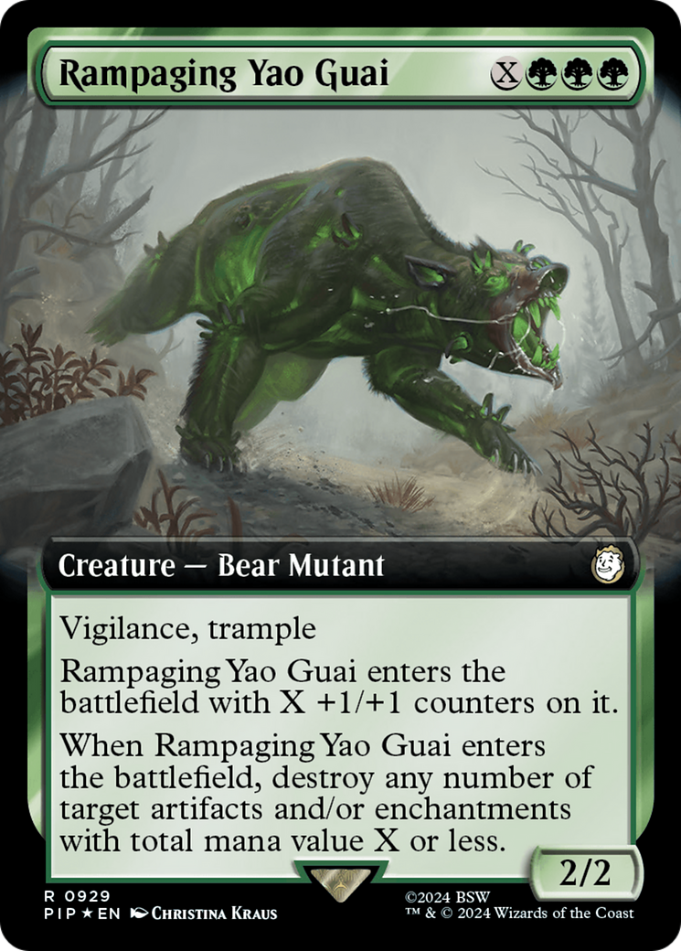 Rampaging Yao Guai (Extended Art) (Surge Foil) [Fallout] | Enigma On Main