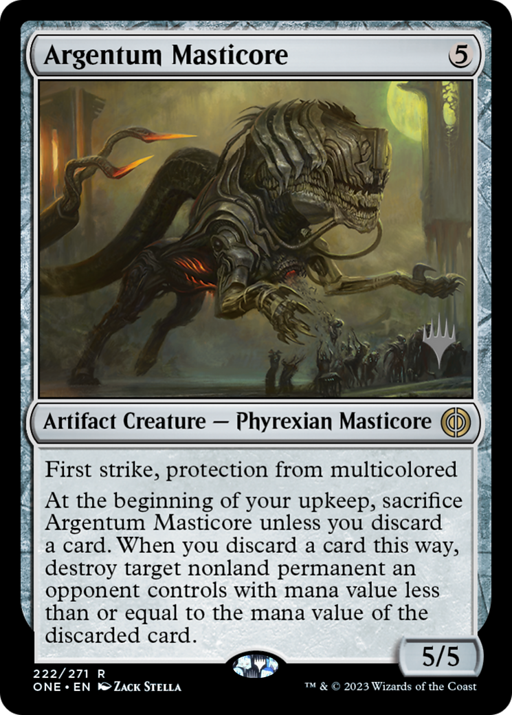 Argentum Masticore (Promo Pack) [Phyrexia: All Will Be One Promos] | Enigma On Main