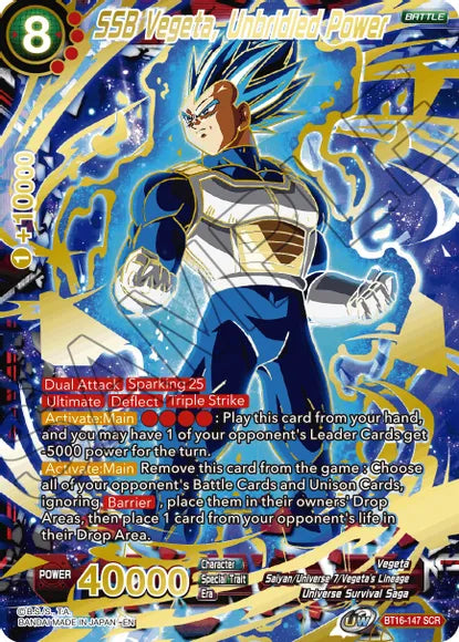 SSB Vegeta, Unbridled Power (BT16-147) [Realm of the Gods] | Enigma On Main