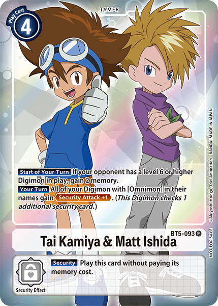 Tai Kamiya & Matt Ishida [BT5-093] (Buy-A-Box Promo) [Battle of Omni Promos] | Enigma On Main