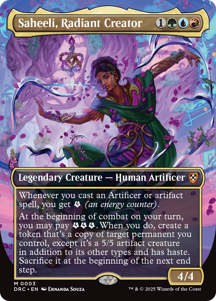 Saheeli, Radiant Creator (Borderless) [Aetherdrift Commander] | Enigma On Main