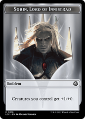 Emblem - Sorin, Lord of Innistrad // Vampire (0004) Double-Sided Token [The Lost Caverns of Ixalan Commander Tokens] | Enigma On Main