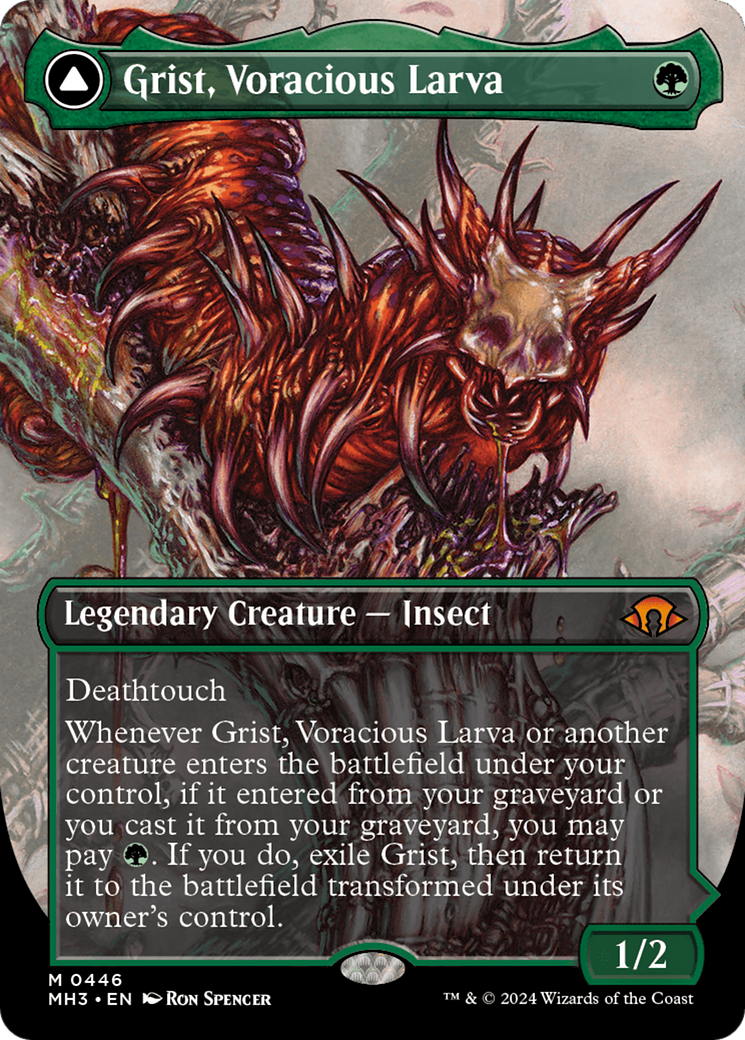 Grist, Voracious Larva // Grist, the Plague Swarm (Borderless) [Modern Horizons 3] | Enigma On Main