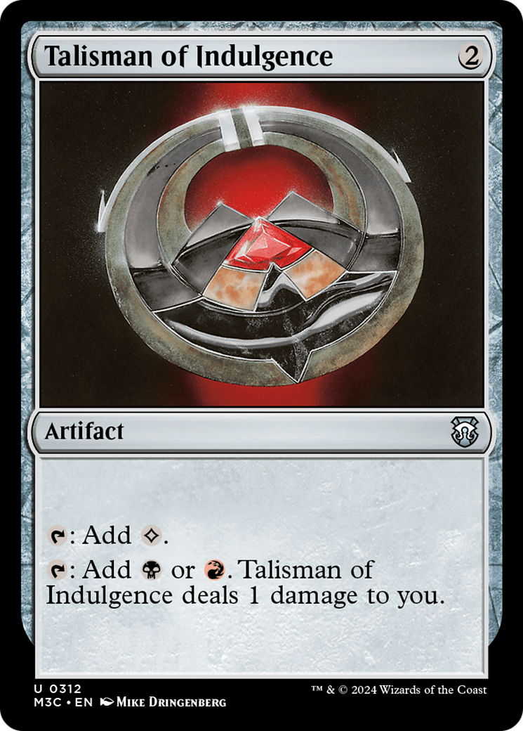 Talisman of Indulgence (Ripple Foil) [Modern Horizons 3 Commander] | Enigma On Main