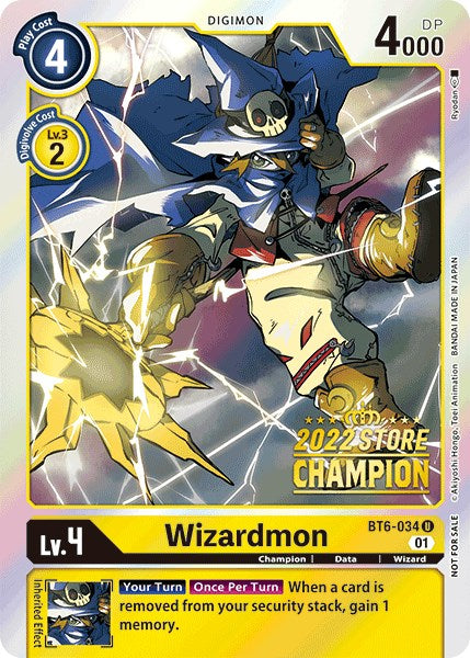 Wizardmon [BT6-034] (2022 Store Champion) [Double Diamond Promos] | Enigma On Main