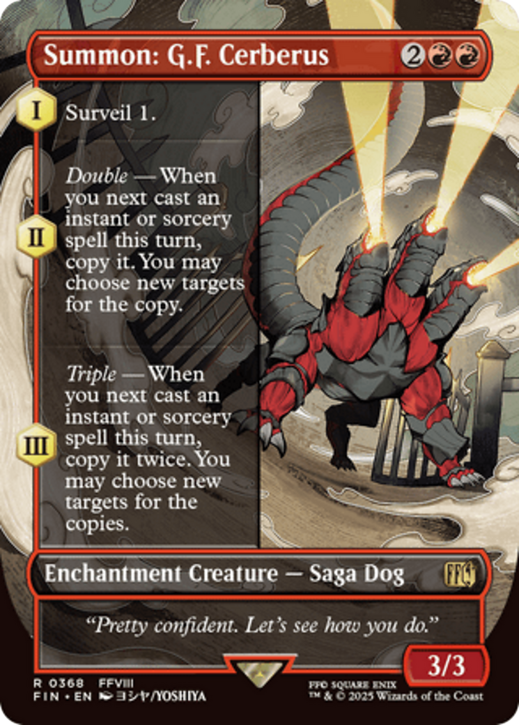 Summon: G.F. Cerberus (Borderless) [FINAL FANTASY] | Enigma On Main