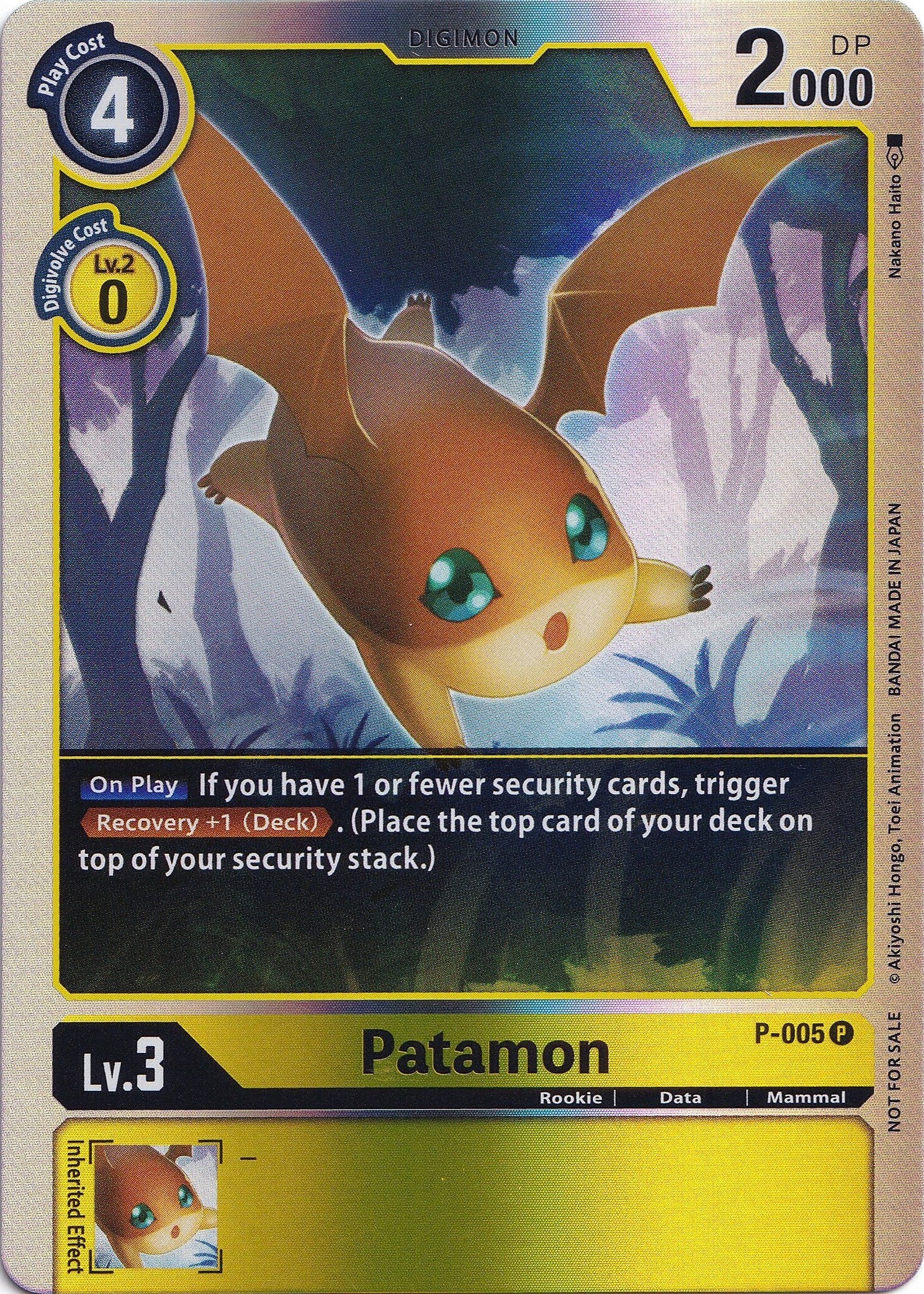 Patamon [P-005] (Rainbow Foil) [Promotional Cards] | Enigma On Main