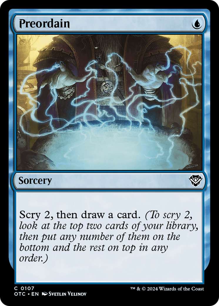 Preordain [Outlaws of Thunder Junction Commander] | Enigma On Main