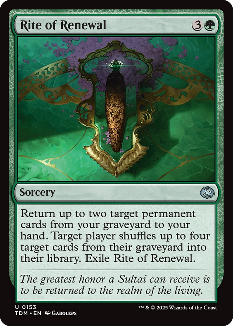 Rite of Renewal [Tarkir: Dragonstorm] | Enigma On Main