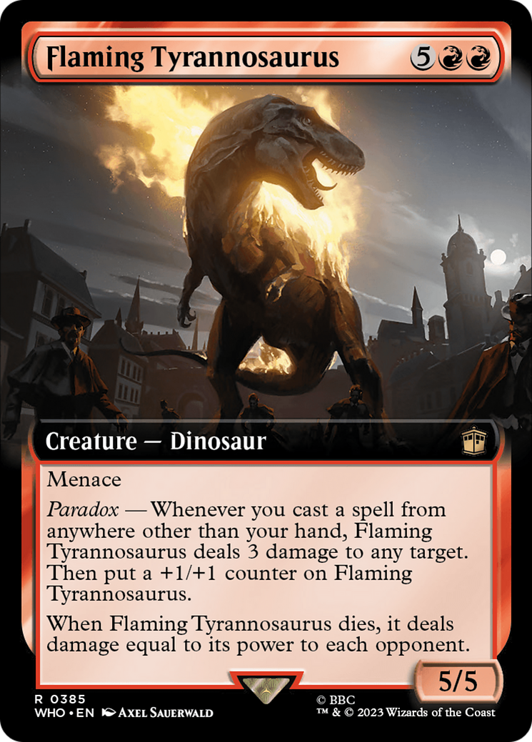 Flaming Tyrannosaurus (Extended Art) [Doctor Who] | Enigma On Main