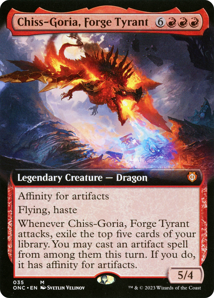 Chiss-Goria, Forge Tyrant (Extended Art) [Phyrexia: All Will Be One Commander] | Enigma On Main