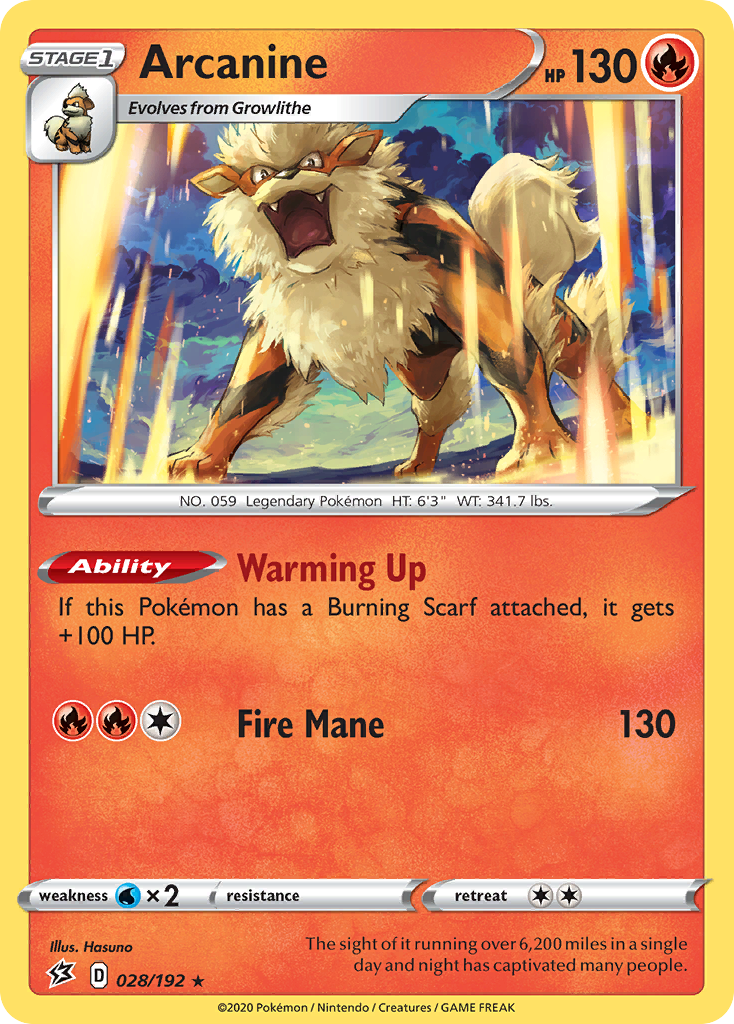 Arcanine (028/192) [Sword & Shield: Rebel Clash] | Enigma On Main