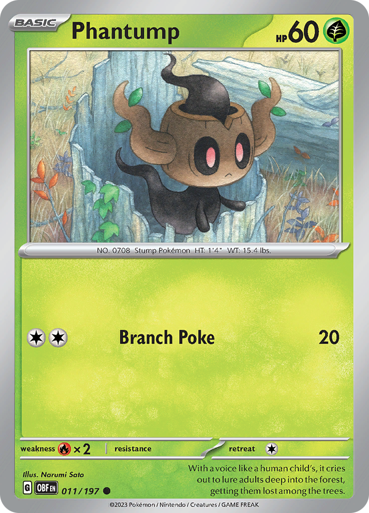 Phantump (011/197) [Scarlet & Violet: Obsidian Flames] | Enigma On Main