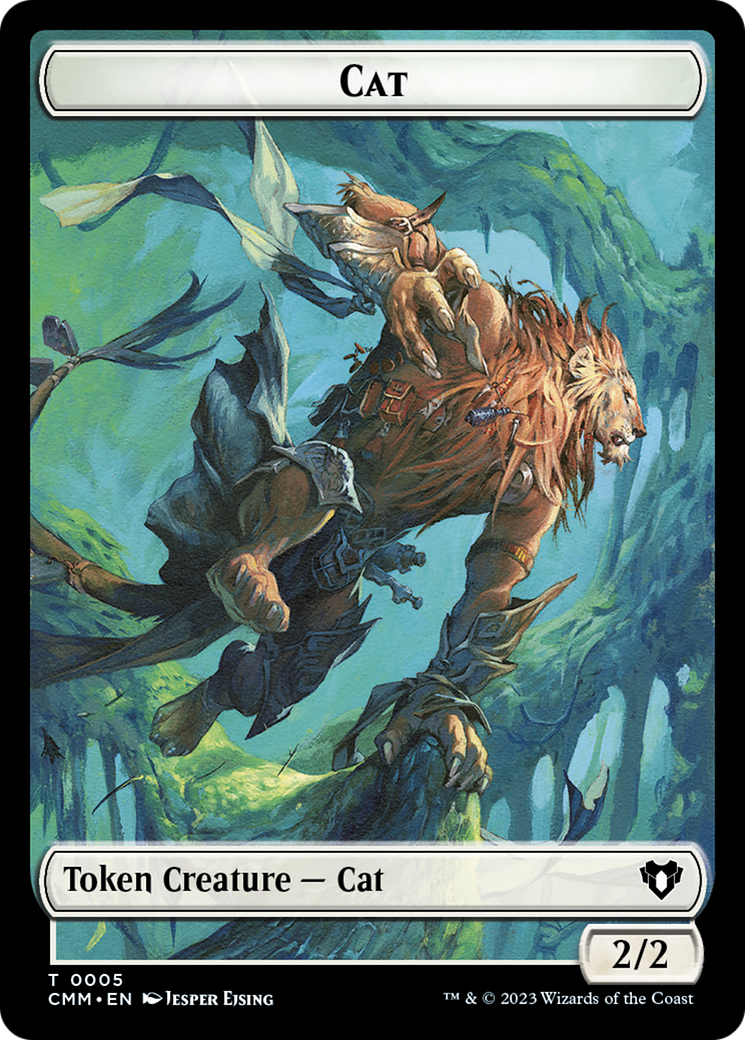 Treasure // Cat (0005) Double-Sided Token [Commander Masters Tokens] | Enigma On Main