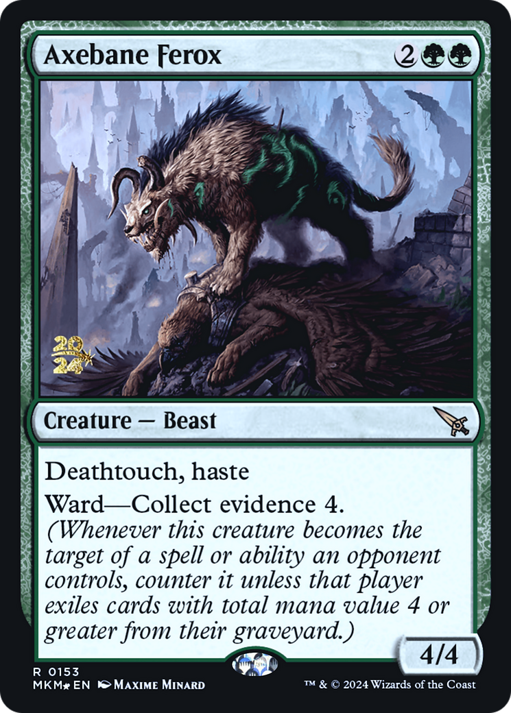 Axebane Ferox [Murders at Karlov Manor Prerelease Promos] | Enigma On Main