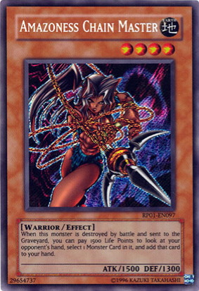 Amazoness Chain Master [RP01-EN097] Secret Rare | Enigma On Main