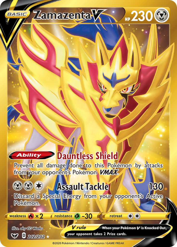 Zamazenta V (212/202) [Sword & Shield: Base Set] | Enigma On Main