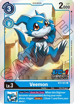 Veemon [BT2-021] (DC-1 Grand Prix) [Release Special Booster Promos] | Enigma On Main