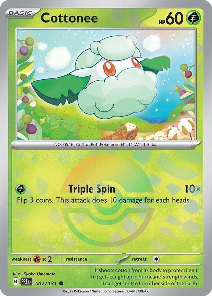 Cottonee (007/131) (Poke Ball Pattern) [Scarlet & Violet: Prismatic Evolutions] | Enigma On Main