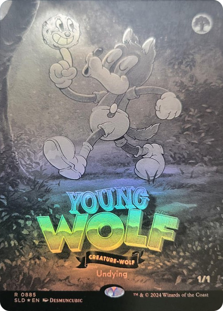 Young Wolf (Black & White Foil) [Secret Lair Drop Series] | Enigma On Main
