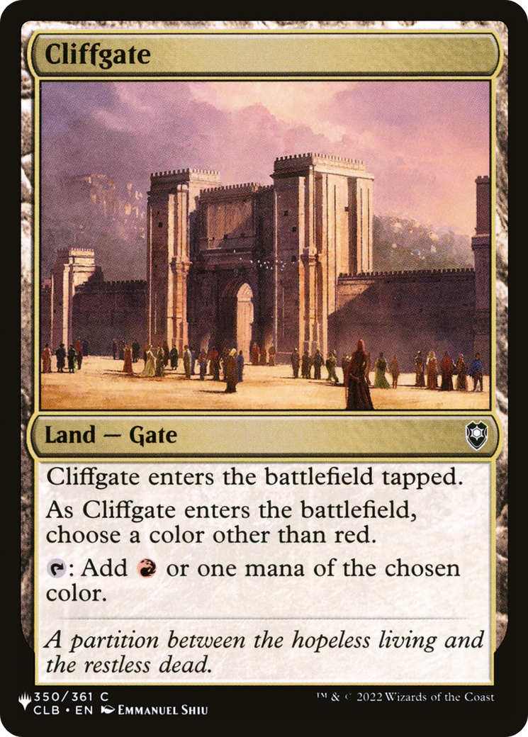 Cliffgate [The List] | Enigma On Main