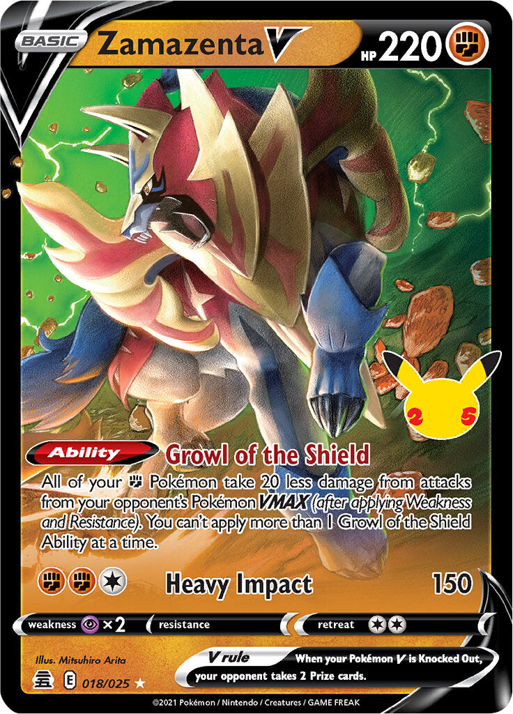 Zamazenta V (018/025) [Celebrations: 25th Anniversary] | Enigma On Main