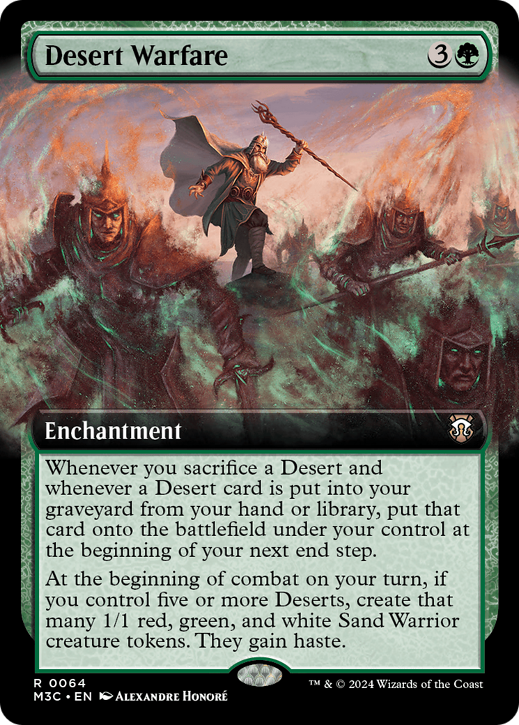 Desert Warfare (Extended Art) (Ripple Foil) [Modern Horizons 3 Commander] | Enigma On Main