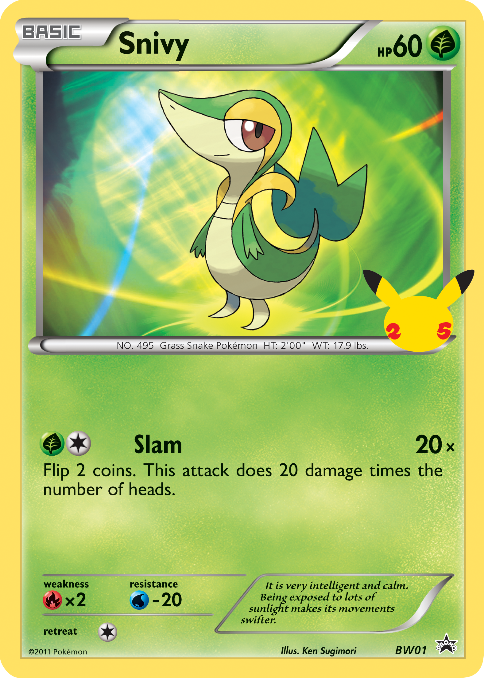Snivy (BW01) (Jumbo Card) [First Partner Pack] | Enigma On Main