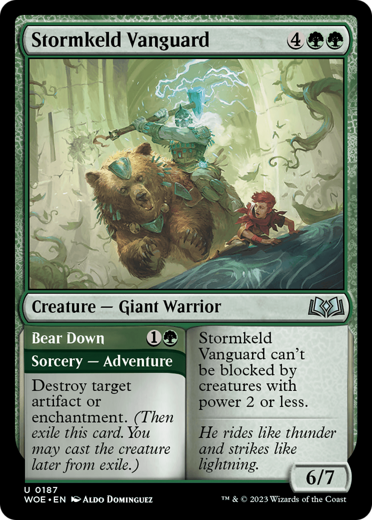 Stormkeld Vanguard // Bear Down [Wilds of Eldraine] | Enigma On Main