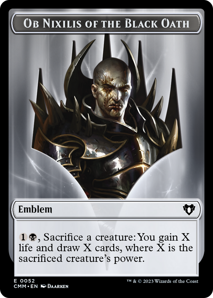 Ob Nixilis of the Black Oath Emblem [Commander Masters Tokens] | Enigma On Main